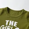 Kleidungssets 0-2 Jahre Kleinkind Baby Boy Langarm Outfit Frühling Herbstbuchstaben bedrucktes Sweatshirt-Top und Tarnhosen Kleidung Set