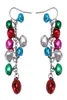 Multicolor Silver Tone Christmas Jingle Bells Dangle Earrings Chandelier2006577