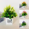 Fleurs décoratives 1pc plantes artificielles Bonesaï fausse table ornements en pot petit arbre simulé plante de la maison