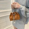 Hobo Casual Solid PU Open Pocket Shoulder Bags 2024 Interior Compartment For Women Strap-on Pleated Women's Handbags