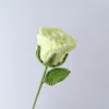 Dekorativa blommor DIY virkning Rose Bouquet Single Stick Home Table Decoration Wedding Artificial Flower Floral