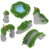 Decorazioni da giardino micro paesaggio antico edificio fata in resina in miniatura giardinaggio decorazioni in vaso