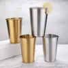 Mugs 304 Stainless Steel Beer Cup Fruit Juice Drop Proof Household Single Layer Handy Coffee Cold Drink Gargle