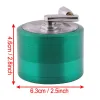 Ups Fumer Hand Crank Tobacco Herb Grinder 4 couches 63 mm Large Gringe en alliage de zinc broyeur d'épices de cigarette avec poignée Sharpstone Z 5.11