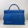 Top dames Designer Koalliy sac top dames Designer Keoliy Sac 40 sac Greek Blue Silver Bouton Togo en cuir sac à main de haute qualité