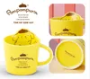 Tassen 290ml Milch Keramik Tasse kreativer Kitty Morning Tea Spoon Lippensaft Wasser Kaffeetasse Lustige Küche Getränke Girls Geschenk