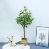 Dekorative Blumen künstlicher Orangenbaum Bonsai gefälschte chinesische Pflanzenstopf Wohnzimmer Fortune Home Dekoration 120 cm 150 cm