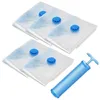 2/3/5pc vakuum Hstorage Bagsfor Bedding Pillowstowelclothes Hushållens reseförvaring Bagwith Handpumpvacuum Bag Package 240507