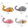 Cintres 4pcs / Set High Duty Hat Chapeau mural Hangle Moup de support Couchez Sticky Crochets Résine Animal Flamingo Adhesive Cartoon