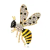 Broches Creative Animal Insect Broche Broche de décoration cristal brillante Pin de conception d'abeille pour hommes et femmes vêtements