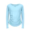 Active Shirts Sport Yoga Fitnessstudio Crops Fitness Frauenhemd Kleidung Activewear Workout Squat Sportswear Long Sleeve Übung