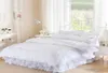 4 pezzi bianchi bianchi da letto da letto principessa set da letto set re queen size in stile coreano in stile solido lacework cotone cotone cover letto letto s4018695