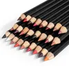 25 kleuren houten scherperbaar veganist lipliner private label multifunctionele eyeliner wenkbrauw lip voering lippenstiftpotlood groothandel 240506