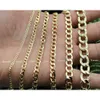 OEM Necklace 14K 6Mm 5Mm 4Mm Manufacturer 20Mm 3Mm Gold-Plated Fashionable Gold Cuban Chain Lead-Free