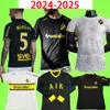 2024 2025 Aik Solna Soccer Jerseys White Stockholm Fans PlayerバージョンFischer Hussein Otieno Guidetti Thill Tihi Haliti 132年24 25長袖フットボールシャツ