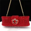 Shiny Rhinestone Abito da sera Portafoglio Crystal Diamond Womens Borse Banchetto Faset Wedding Spall Bag 240509