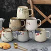Mugs 380ml Japanese Retro Ceramic Coffee Cup Breakfast Milk Tea Kettle For Household And Office