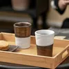 Teaware sets Japanse roest geglazuurde beker water grof keramische retro thee el restaurant drankje