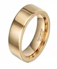 FebruariFrost Brand 8mm Gold Tungsten Carbide Ring Polished for Women Wedding Bands Men039S Betrokkenheidsringen mode -sieraden AN3859196