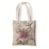 Opbergtassen retro bloemen tas met grote capaciteit shopper mode vogels vrouwen schouder rozen vintage canvas