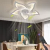 Deckenventilator LED LED LICHT für Wohnzimmer Schlafzimmer Home Kronleuchter moderne LED -Deckenventilator Lampenleuchte Leuchte Beleuchtung