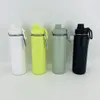 Water Bottle Stainless Steel Yoga Sports Fitness Bottles Simple Pure Color Insated Tumbler Mug Cups With Lid Thermal Insation Gift Cup Dhpn9