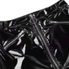 Kobiety seksowna skórzana sukienka skórzana mokra żeńska erotyczna porno otwiera torba krocza błyszcząca kształtowanie lateksu talia mini spódnica Catsuit Costium