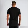 Heren T-shirts Kleding Summer Gyms Fashion Running T-shirt Cool korte mouwen ronde nek T-shirt Men vrouwen ontwerper t-shirt drop levering a otjyv