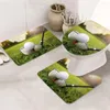 Badmatten Lavendel Badkamer Set Paars niet-slip tapijt U-vormig toiletmat Decor Super zacht en absorberen water