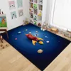 Fashion Modern Cartoon Rocket astronaute 3d Carpet Children's Room Fur Fur Flat Sponge Floor Youth Room mignon Crawling Theatre Padding C 181V