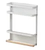 Scaffali del bagno Raccumi per organizzatore di stoccaggio per spezie per mensole da cucina Magnetica Frigorifero Montata Montata White12413251