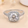 Pass Tester 1ct 2ct Moissanite Ring 925 Sterling Silver Moissanite Diamond Ring for Men Women for Daily Wear and Gift For Engagement Wedding