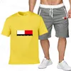 Designers Suisses de survêtement masculins T-shirt et short en deux pièces SweaterShirts Fashion Mens Vêtements Womens Jogger Ensemble d'été Summer de haute qualité à manches courtes à manches courtes