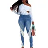 Nuovo designer jeans for women Fashion elasticy patchwork pantaloni in denim primavera estate in alta vita pantaloni magri da streetwear oggetti all'ingrosso di vestiti all'ingrosso 11035