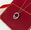 woman 14k real gold love necklace custom jewelry circle pendant men necklace luxury diamond necklace loop charms necklaces lady trendy mother's day gift