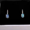 Dangle Earrings Small 925 Sterling Lady Girls Natural Opal Oper Oper Oper Birtsstone Fashion Jewelry Proposal Love Gift TBJ