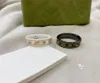 Couple ring fashion simple lettre anneau céramique matériau anneau mode bijoux de bijoux