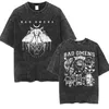 Bad Omens Band Music Tour 2024 Washed T Shirt Retro 90-talet män Kvinnor Kläder Y2K Hip Hop T-shirt Casual Overdized Tees Streetwear 240510
