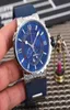 2021 New Regatta 1553155343 Miyota Quartz Chrono Mens Watch Steel Case Blue Dial Rubber Sports Watches Puretime UNB116a15761854
