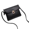 Shoulder Bags Women's Solid Color Bag Messenger With Hardware Lock For Mobile Phone Change Elegant Purse Monedero Mujer