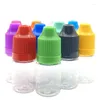 Bottiglie di stoccaggio 50pcs svuota 5 ml bottiglia di gocce in plastica in plastica in chiaro con cappuccio a prova di bambino e ficcanaso liquido.