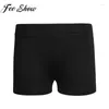 Shorts Feeshow Kids Girls Basse Rise Pants per Child Yoga Ballet Dance Gymnastic Leotards Summer Workout Gym