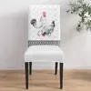 Krzesło obejmują retro kogut kur kwiatowy tekstur