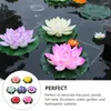 Decorative Flowers 7 Pcs Lotus Decoration Artificial Pool Floating Pond Fountain Water Surface Adornment Fake Ornament Plastic
