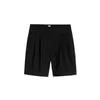 Shorts femminile bianco o nero Ledie casual di cotone a pieghe nere Single.