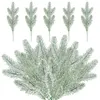 Fleurs décoratives 20pcs aiguilles de pin artificielles fausses plantes branches pour décorations d'arbre de Noël accessoires de bricolage