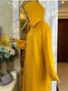 Vêtements ethniques 2023abaya Muslim Maxi Long Slve Robe avec CAP Femmes Diamond Arab Dubaï Vêtements Islamiques Automne Nouvelle robe de dinde décontractée T240510