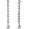 Choucong Top Sell Water Long Drop Diamond Dangle Earring 925 Sterling Silver Wedding Drop Earrings For Women Bridal Promise Engagement 265Z