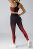 Ensembles actifs 2pcs Yoga Set Femmes 3D Red Fire Print Top Top High Hip Hip Louting Leggings Workout Gym Tenues Sports Fitness Suisse Running