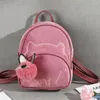 Sacs d'école Mini Mini Sac à dos Mode en velours côtelé solide Small Simple Casual Feme's Schoolbag Femme Migne Bow Bow Bowpack Pack for Girls